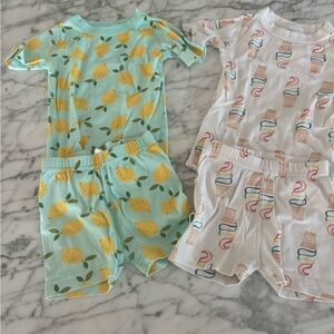 Hanna Andersson Lemon and Ice Cream Print Kids Pajama Set